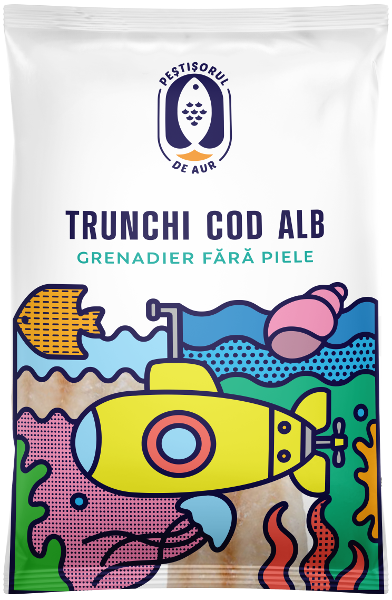 Trunchi de cod alb fără piele