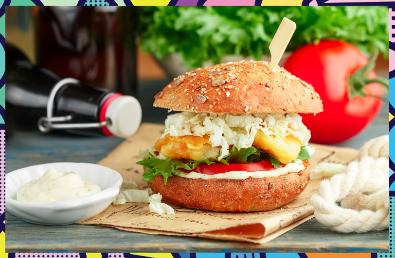 Burger cu merluciu